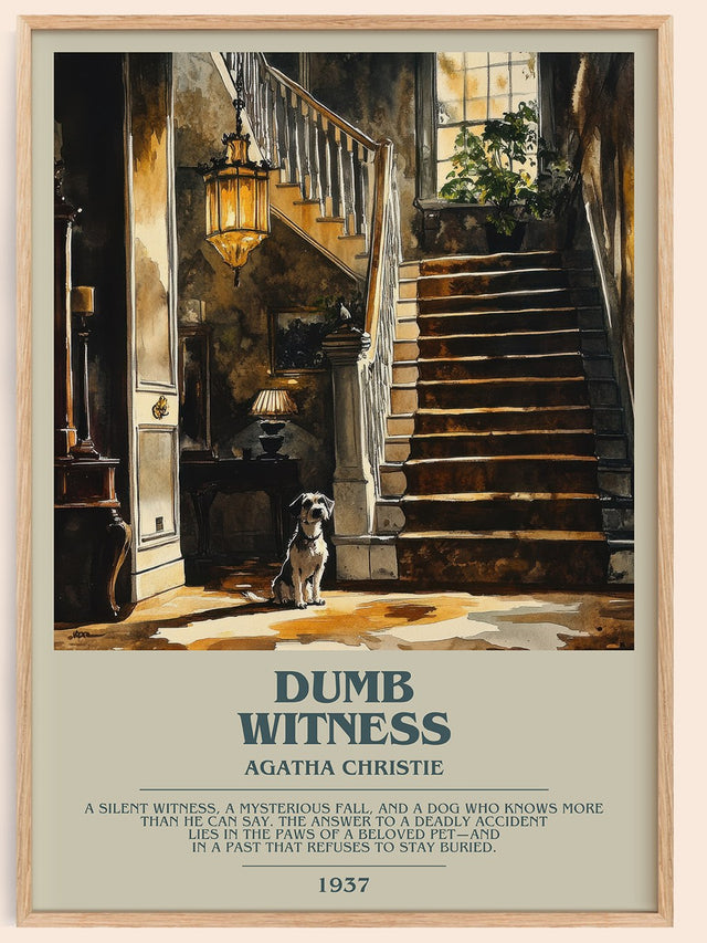 Dumb Witness Bookish Wall Art by Agatha Christie
