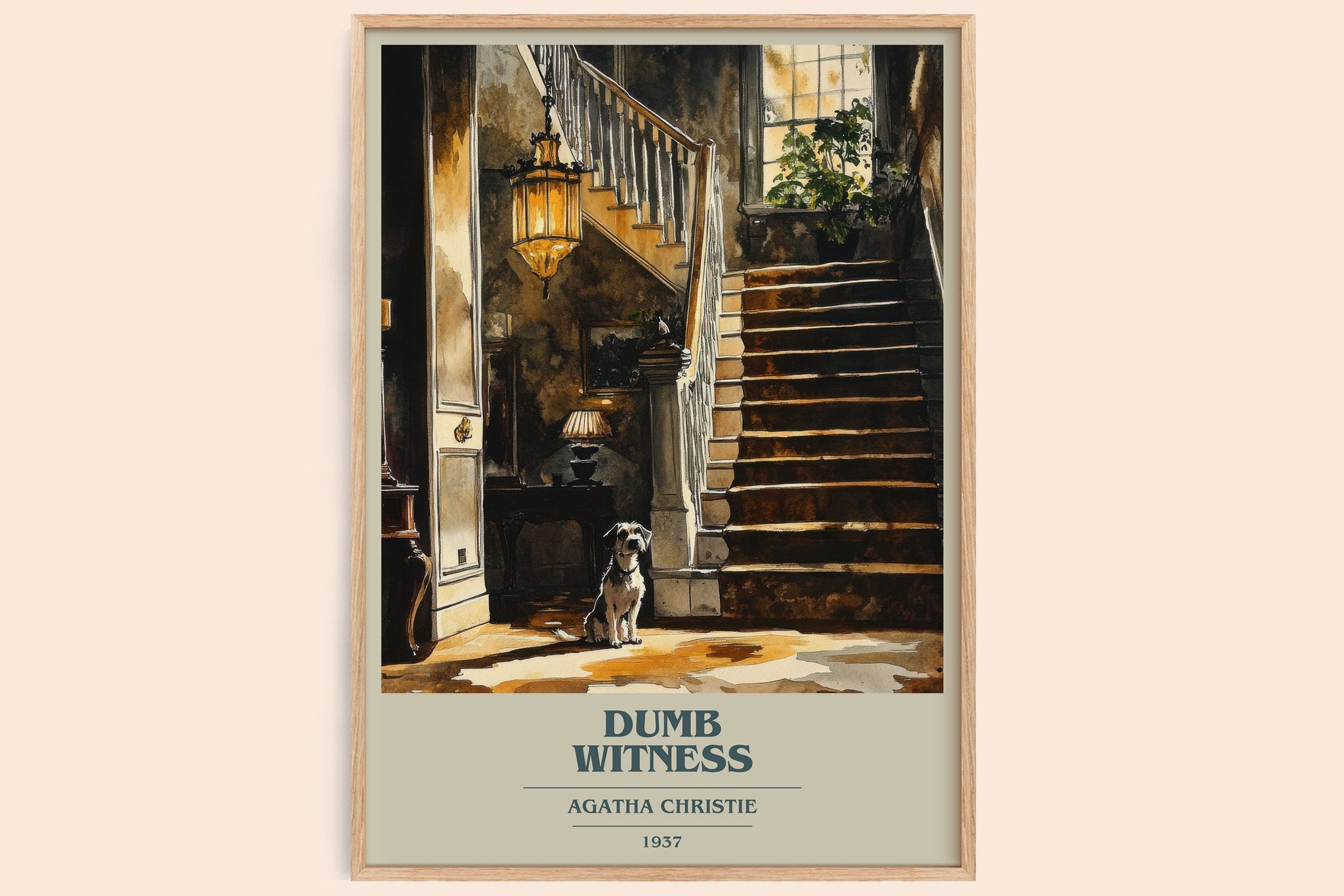 Dumb Witness Book Cover Poster by Agatha Christie