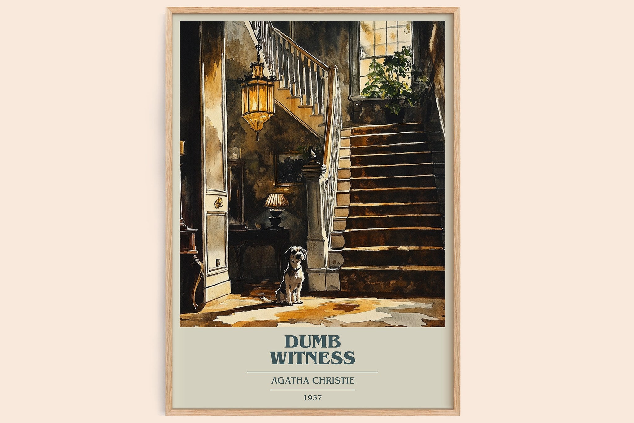 Dumb Witness Book Cover Poster by Agatha Christie