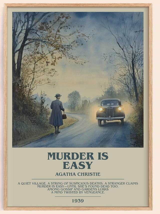 Murder Is Easy Bookish Wall Art by Agatha Christie
