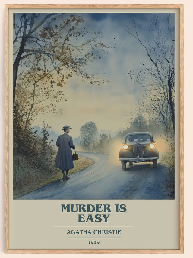 Murder Is Easy Book Cover Poster by Agatha Christie