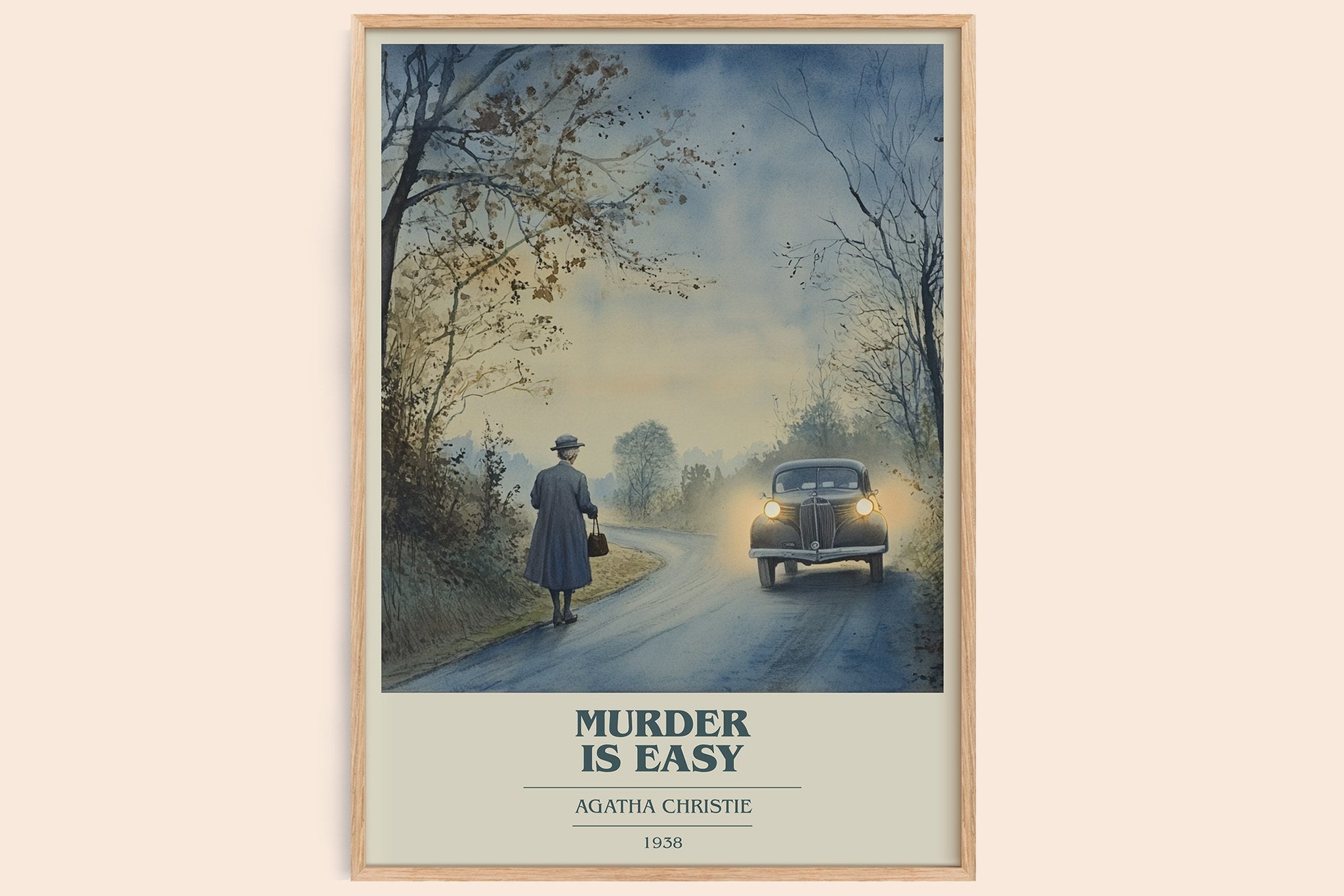 Murder Is Easy Book Cover Poster by Agatha Christie