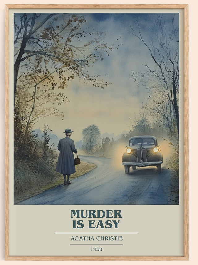 Murder Is Easy Book Cover Poster by Agatha Christie