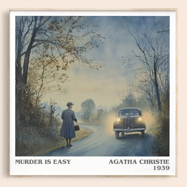Murder Is Easy Literary Art Print by Agatha Christie