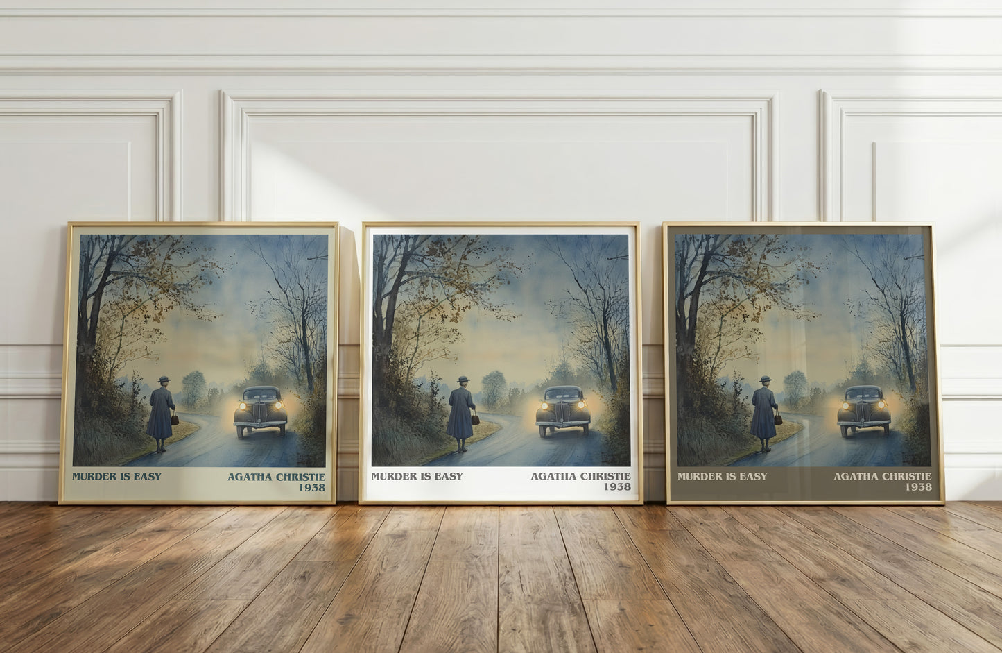 Murder Is Easy literary art print colour and style options – Agatha Christie book art