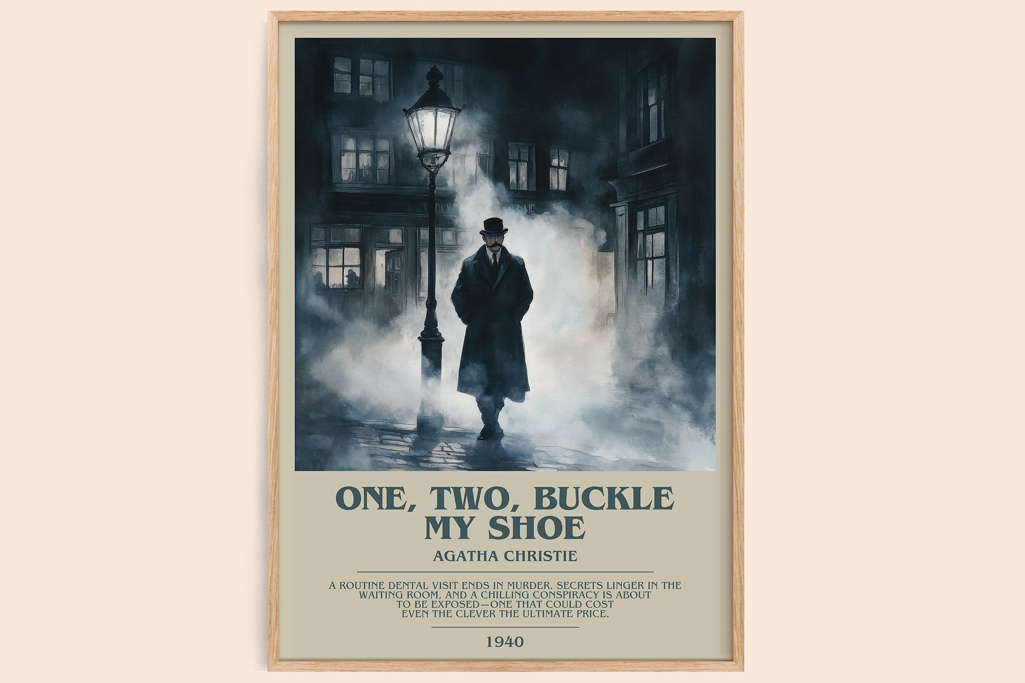 One, Two, Buckle My Shoe Bookish Wall Art by Agatha Christie
