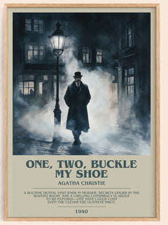 One, Two, Buckle My Shoe Bookish Wall Art by Agatha Christie – framed poster