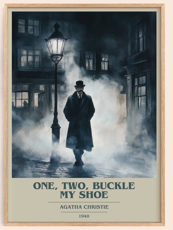 One, Two, Buckle My Shoe Book Cover Poster by Agatha Christie – framed poster