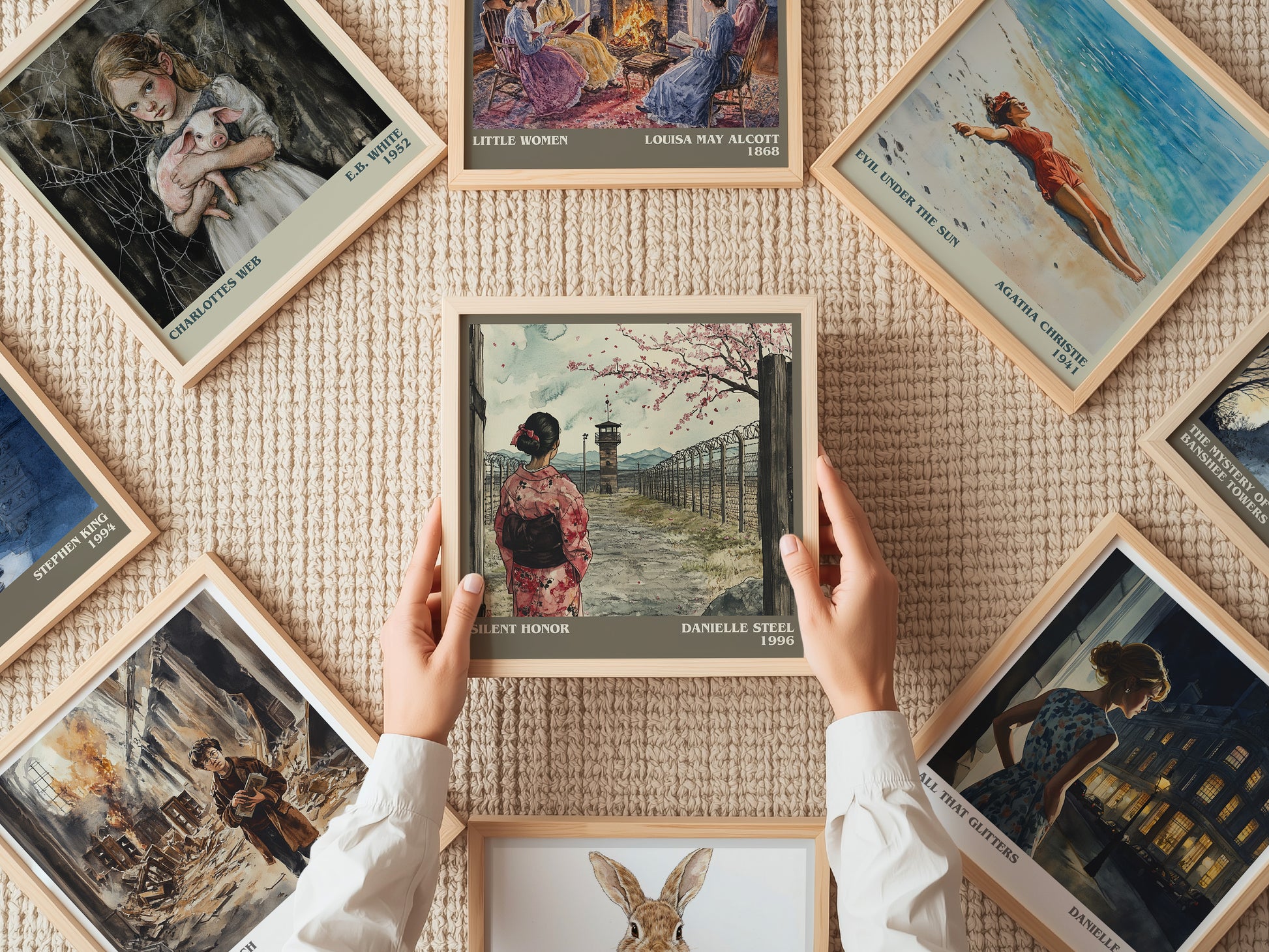 Silent Honour literary book poster framed on wall – historical fiction wall art