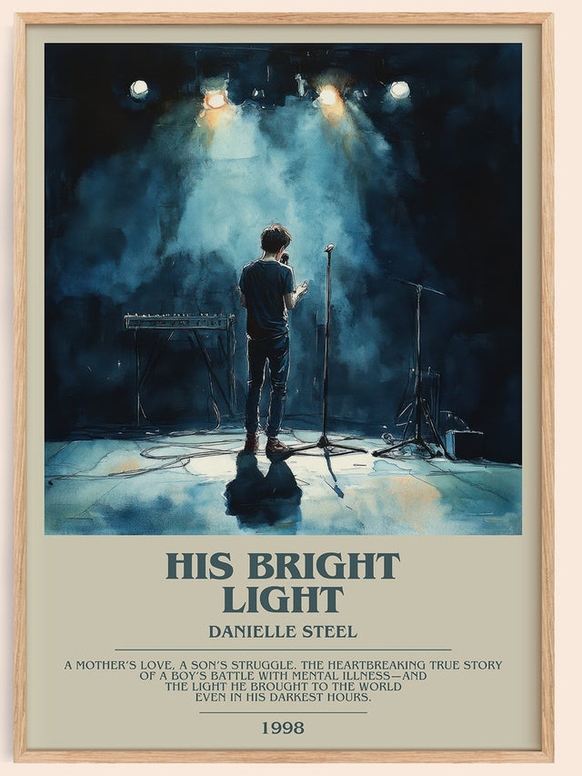 His Bright Light Bookish Wall Art by Danielle Steel