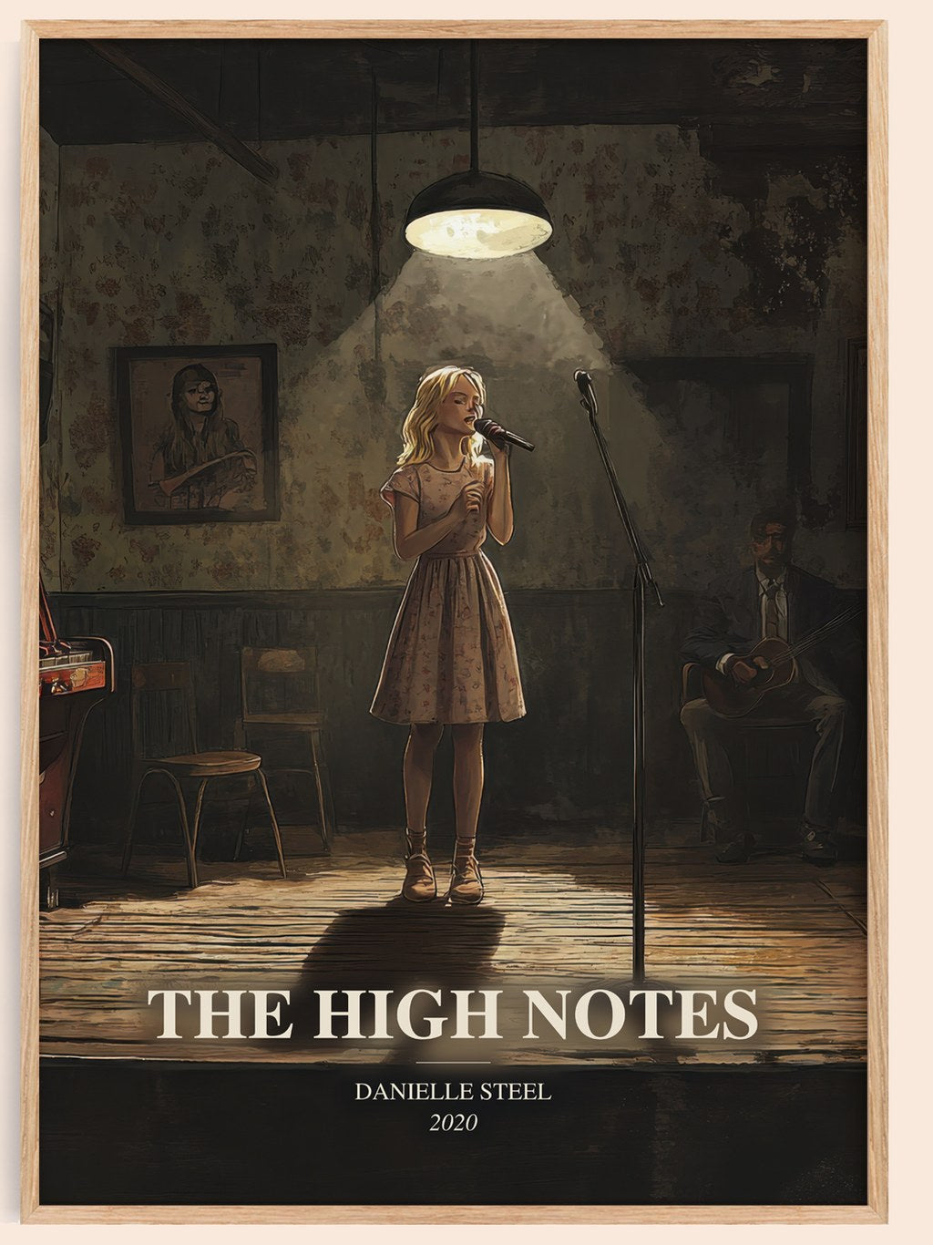 The High Notes watercolour book poster by Danielle Steel – framed literary art print
