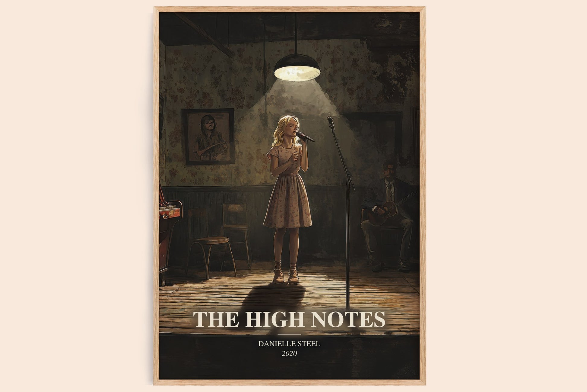 The High Notes watercolour book poster by Danielle Steel – framed literary art print