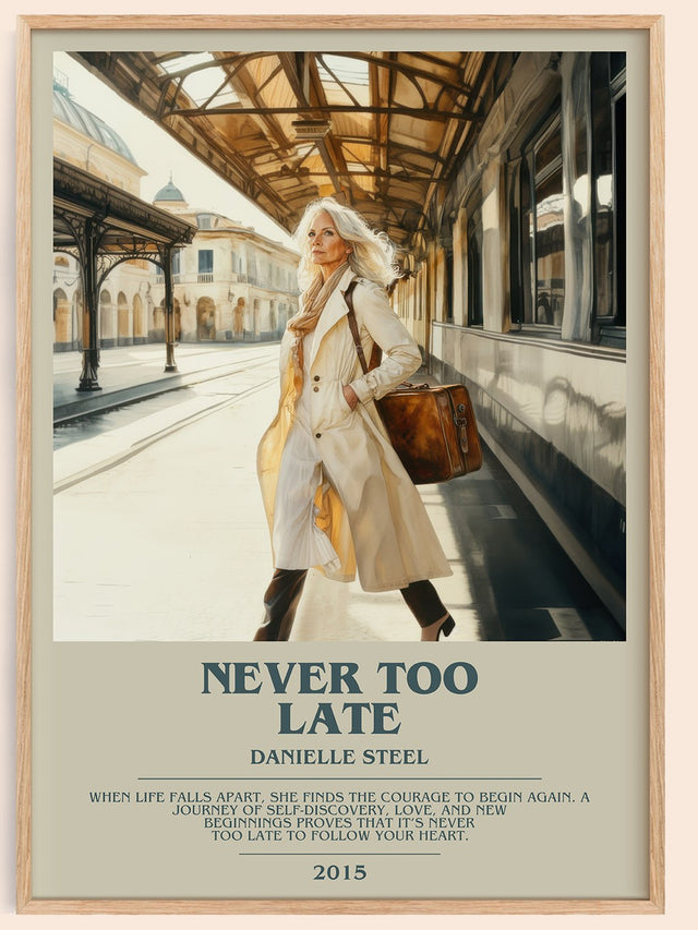 Never Too Late Bookish Wall Art by Danielle Steel