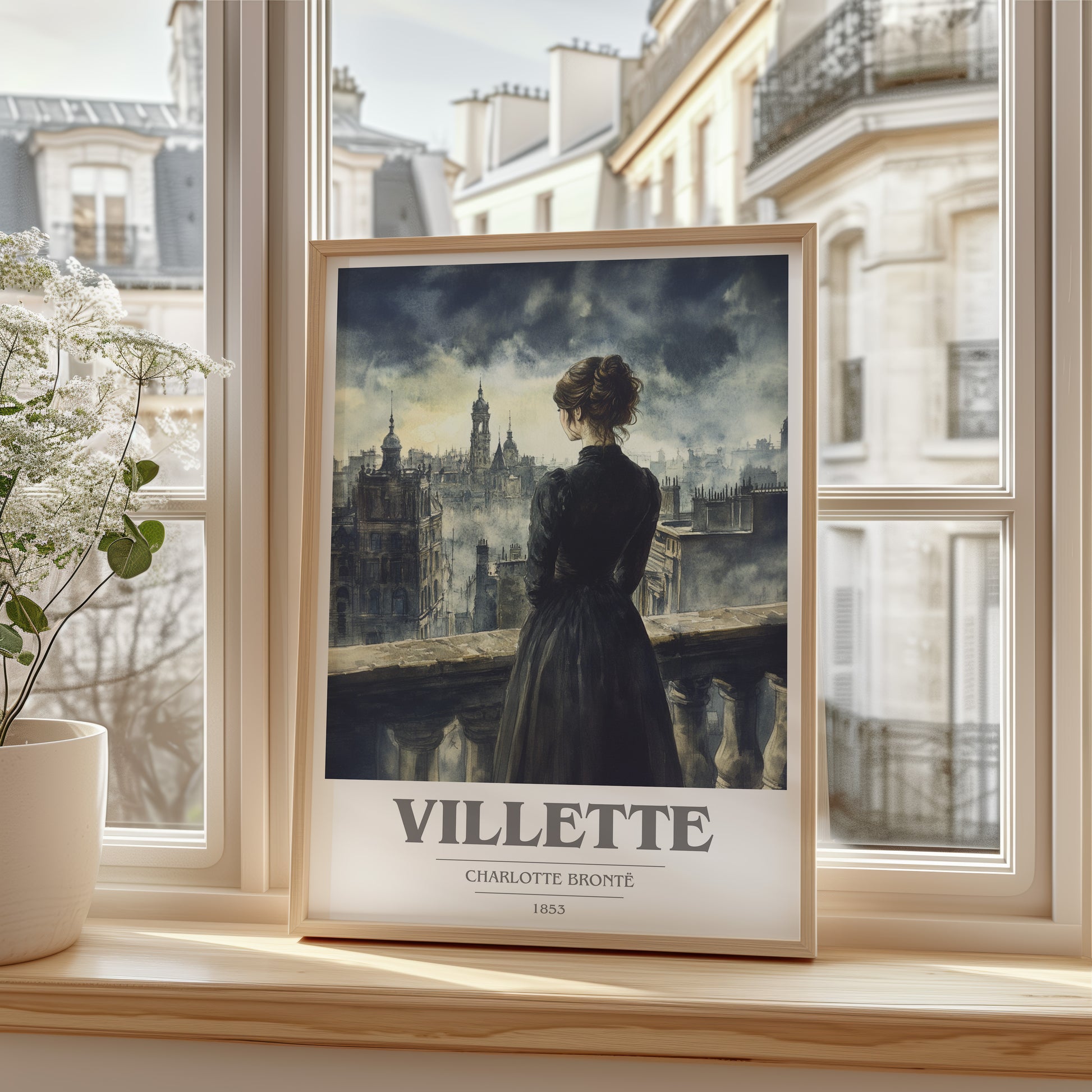 Villette book cover poster colour and style options – Charlotte Brontë book art
