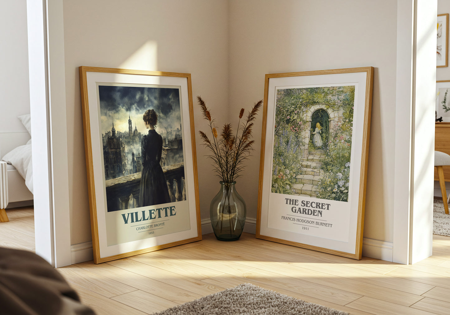 Villette book cover book poster framed on wall – classic literature wall art