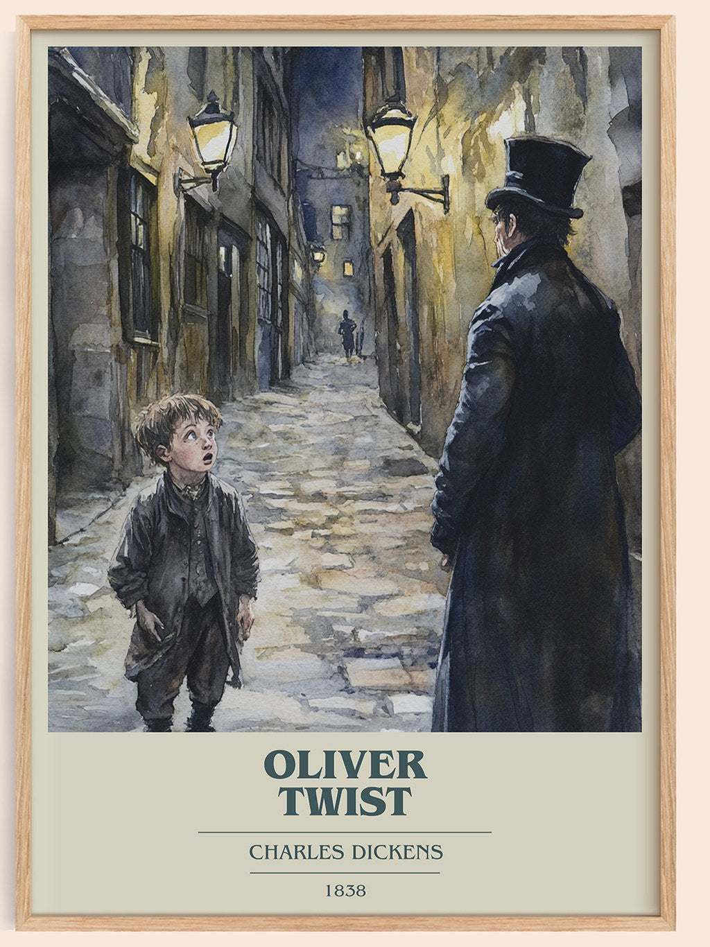 Oliver Twist Book Cover Poster by Charles Dickens