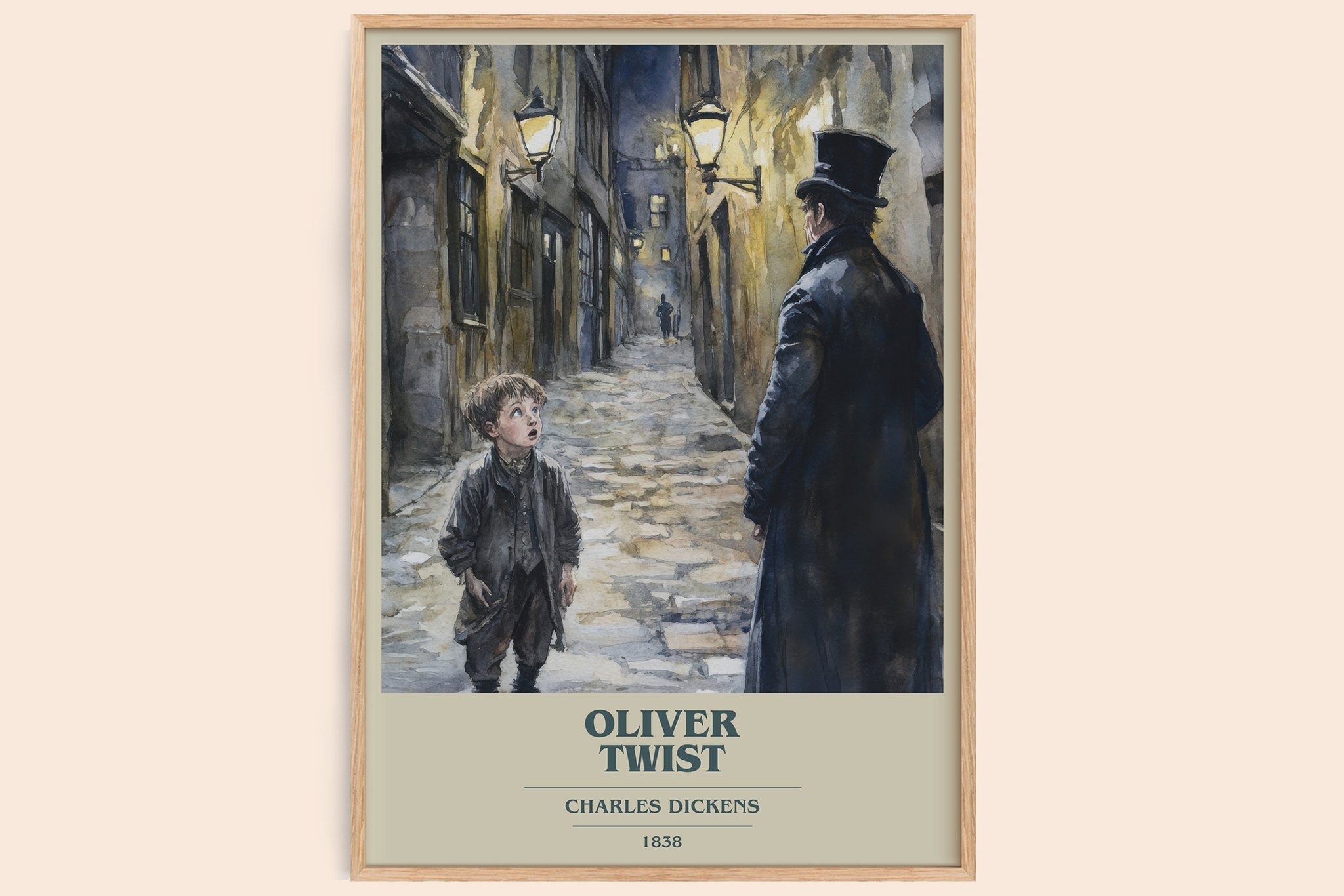 Oliver Twist Book Cover Poster by Charles Dickens