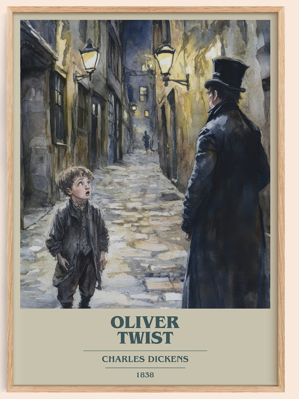 Oliver Twist Book Cover Poster by Charles Dickens