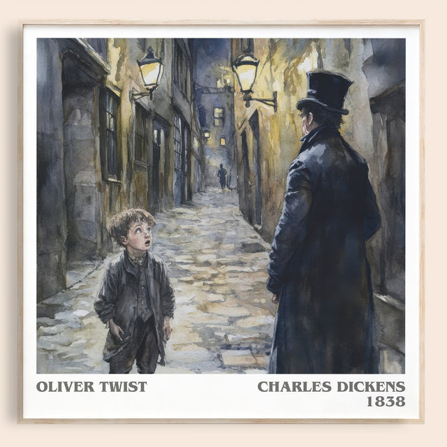 Oliver Twist Literary Art Print by Charles Dickens