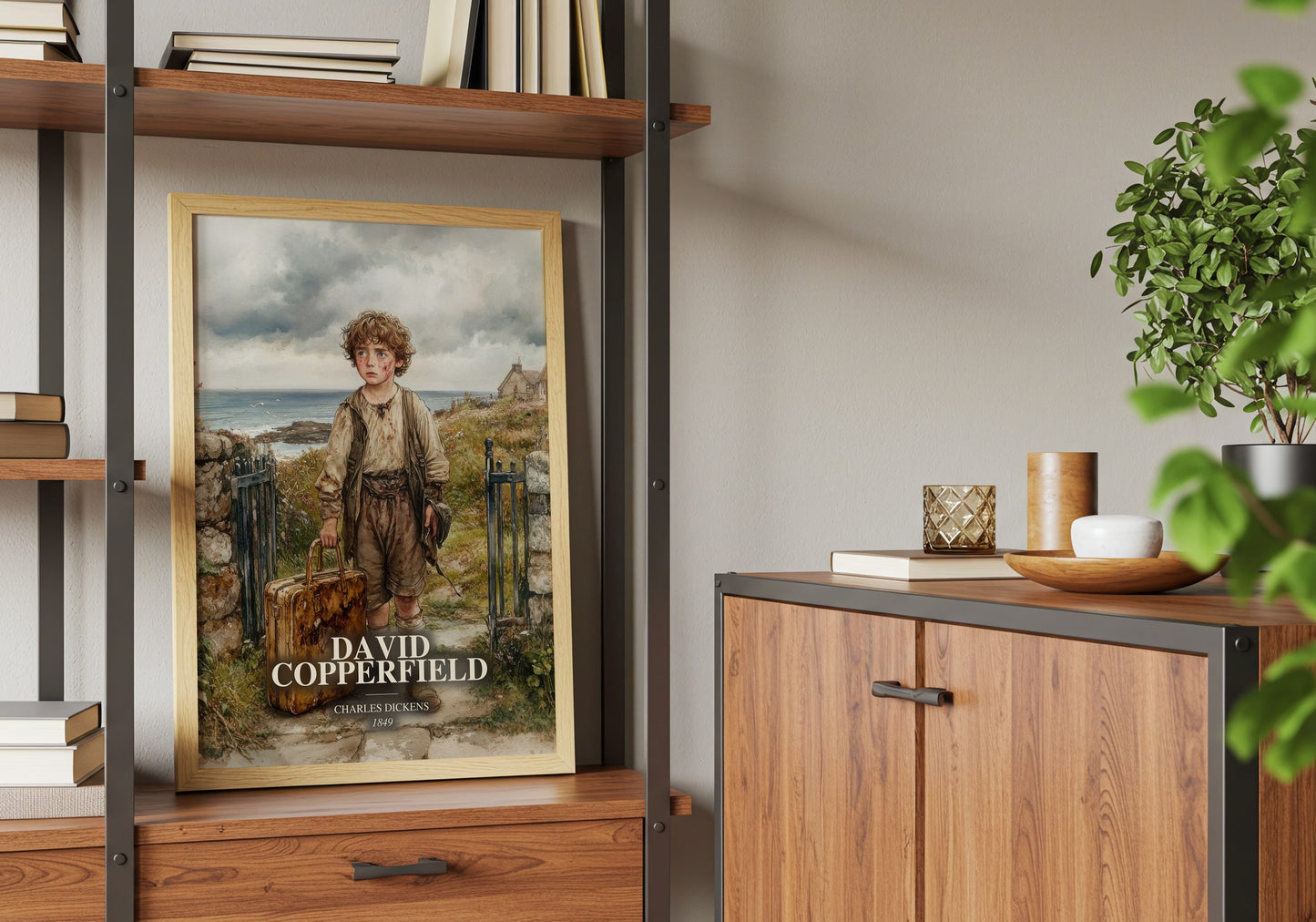 David Copperfield book watercolour illustration paper finish options – matte satin gloss