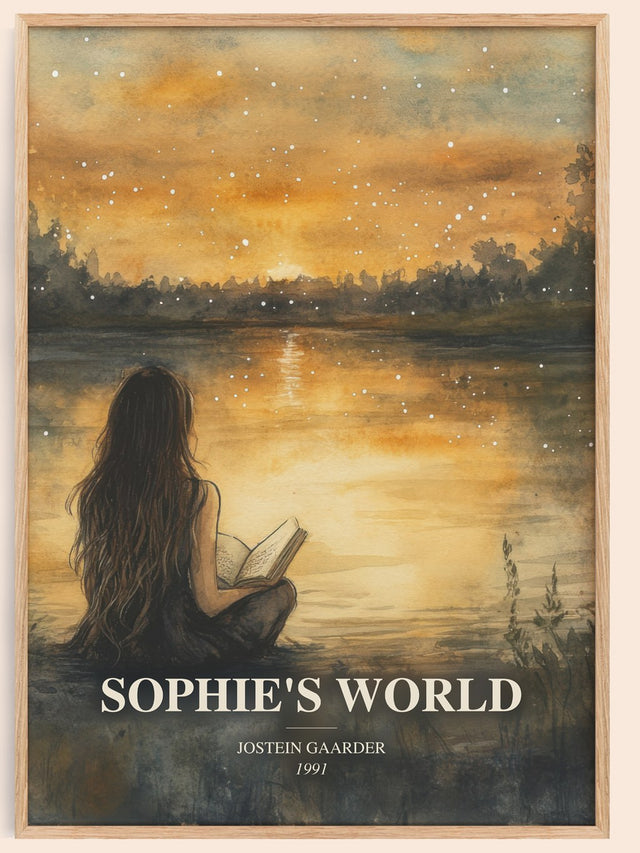 Sophie'S World Book Watercolour Illustration by Jostein Gaarder