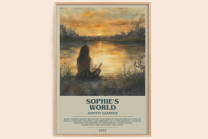 Sophie's World Bookish Wall Art by Jostein Gaarder (Modern style)