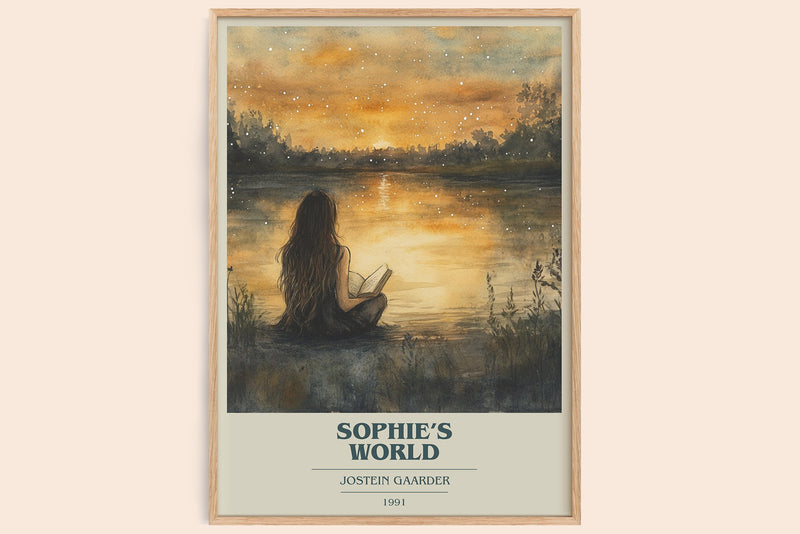 Sophie's World Book Cover Poster by Jostein Gaarder (Modern Minimalist style)