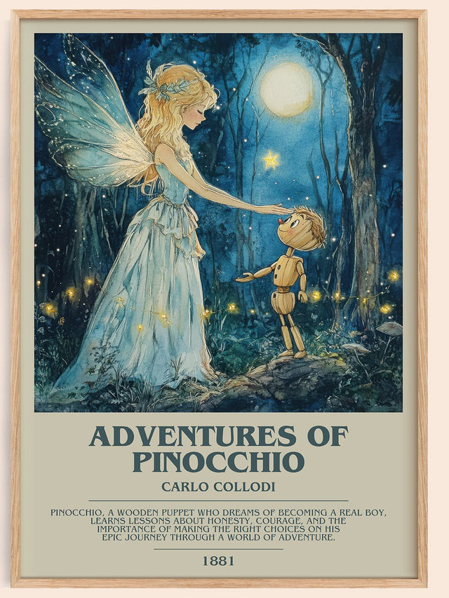 Adventures of Pinocchio Bookish Wall Art by Carlo Collodi
