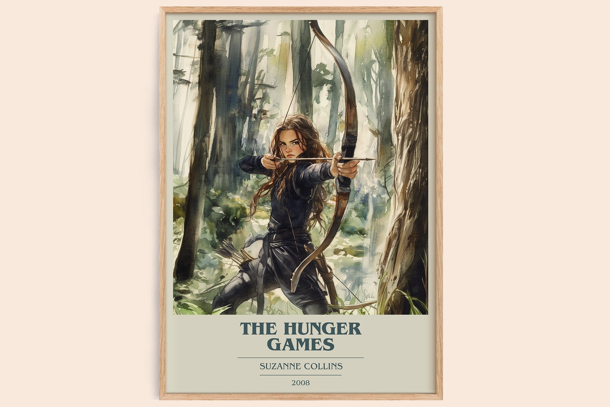 Hunger Games Book Cover Poster by Suzanne Collins