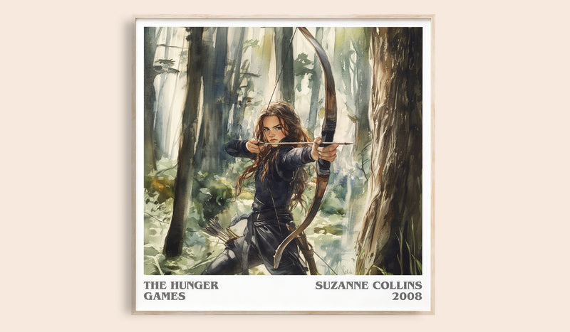 Hunger Games Literary Art Print by Suzanne Collins (Square style)