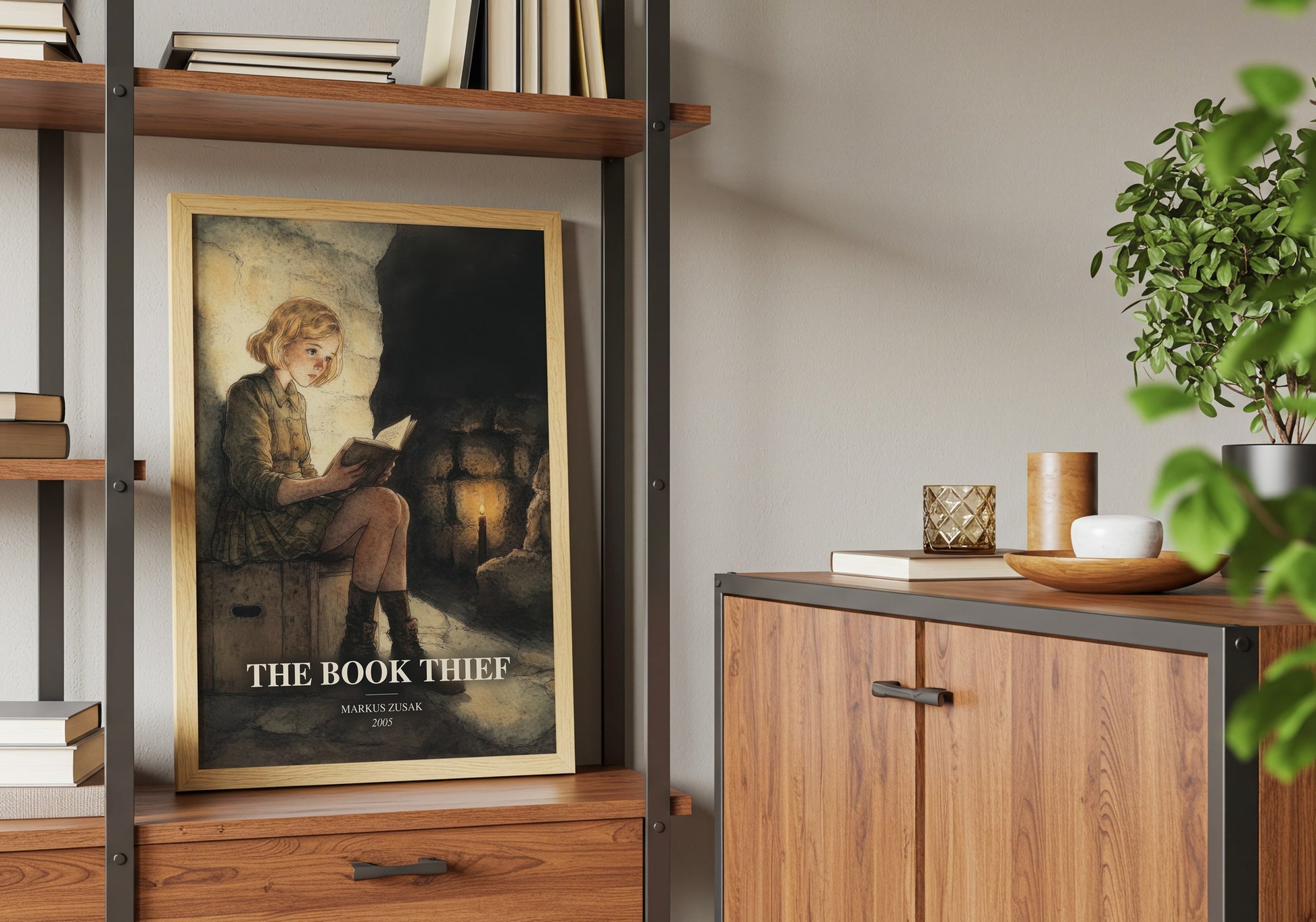The Book Thief book watercolour illustration paper finish options – matte satin gloss
