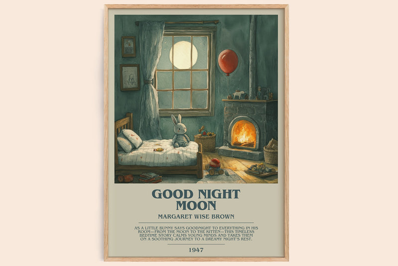 Good Night Moon Bookish Wall Art by Margaret Wise Brown (Modern style)
