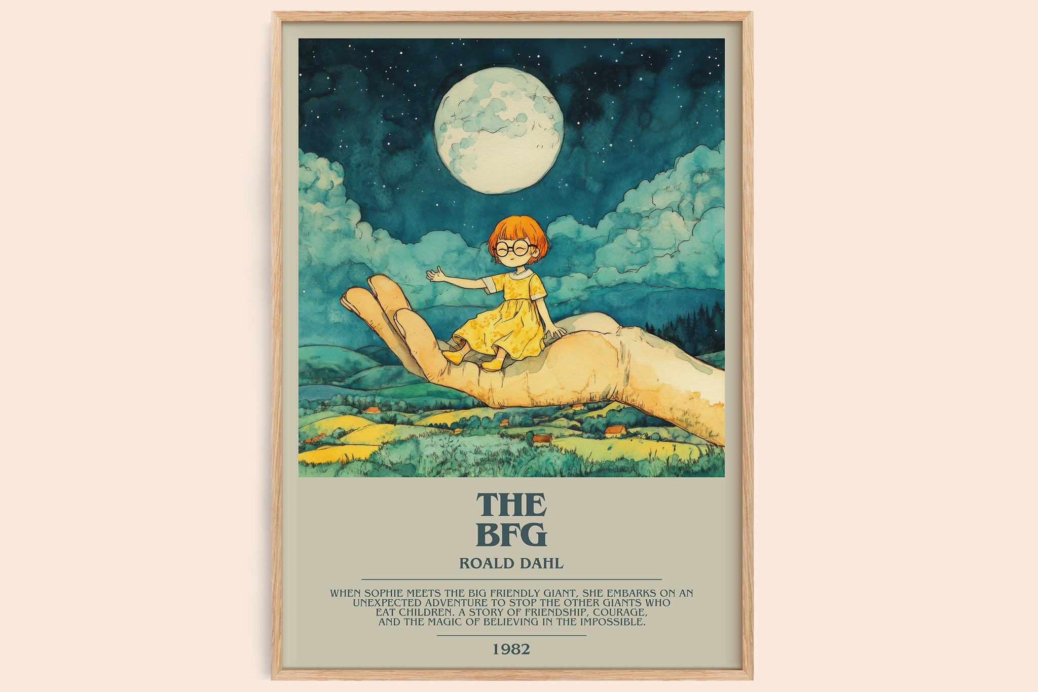 The BFG Bookish Wall Art by Roald Dahl