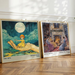 The BFG Literary Art Print by Roald Dahl – large square framed print leaning against a wall