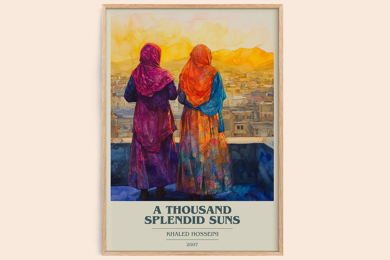A Thousand Splendid Suns Book Cover Poster by Khaled Hosseini (Modern Minimalist style)