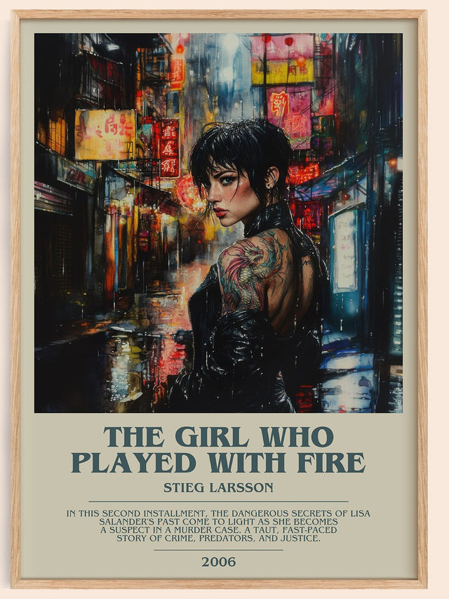 The Girl Who Played with Fire Bookish Wall Art by Stieg Larsson
