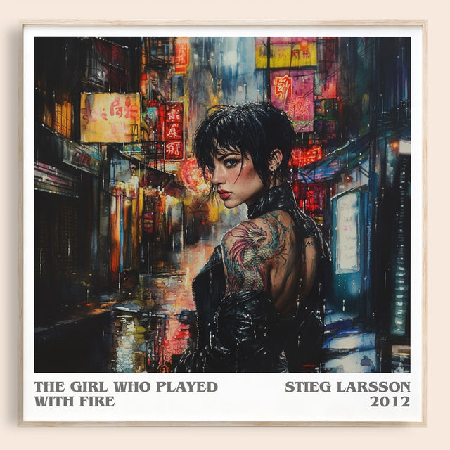 The Girl Who Played with Fire Literary Art Print by Stieg Larsson