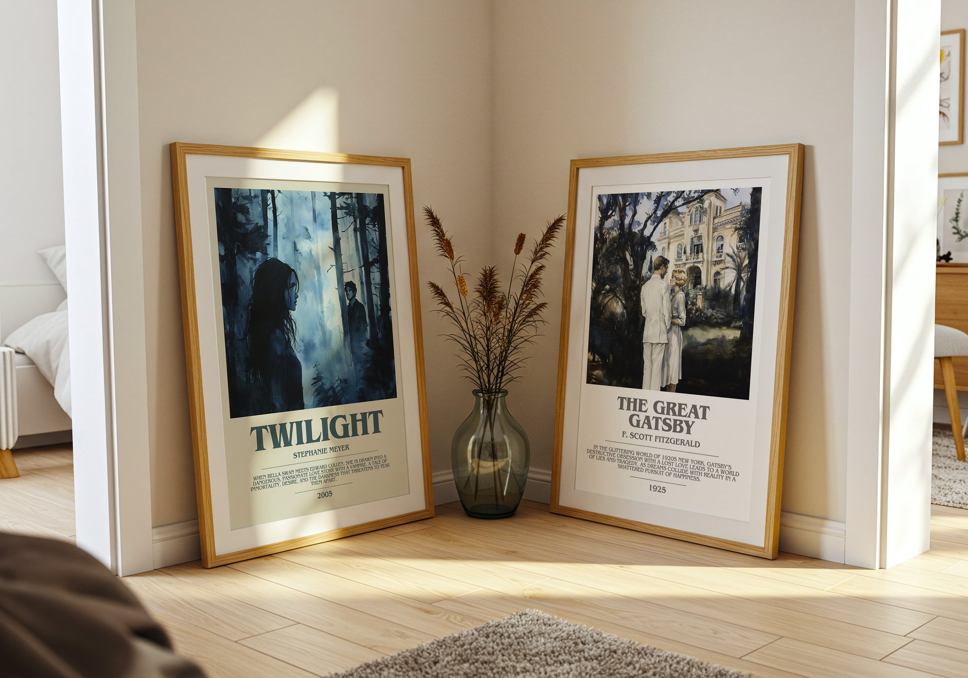 Twilight bookish book poster framed on wall – young adult wall art