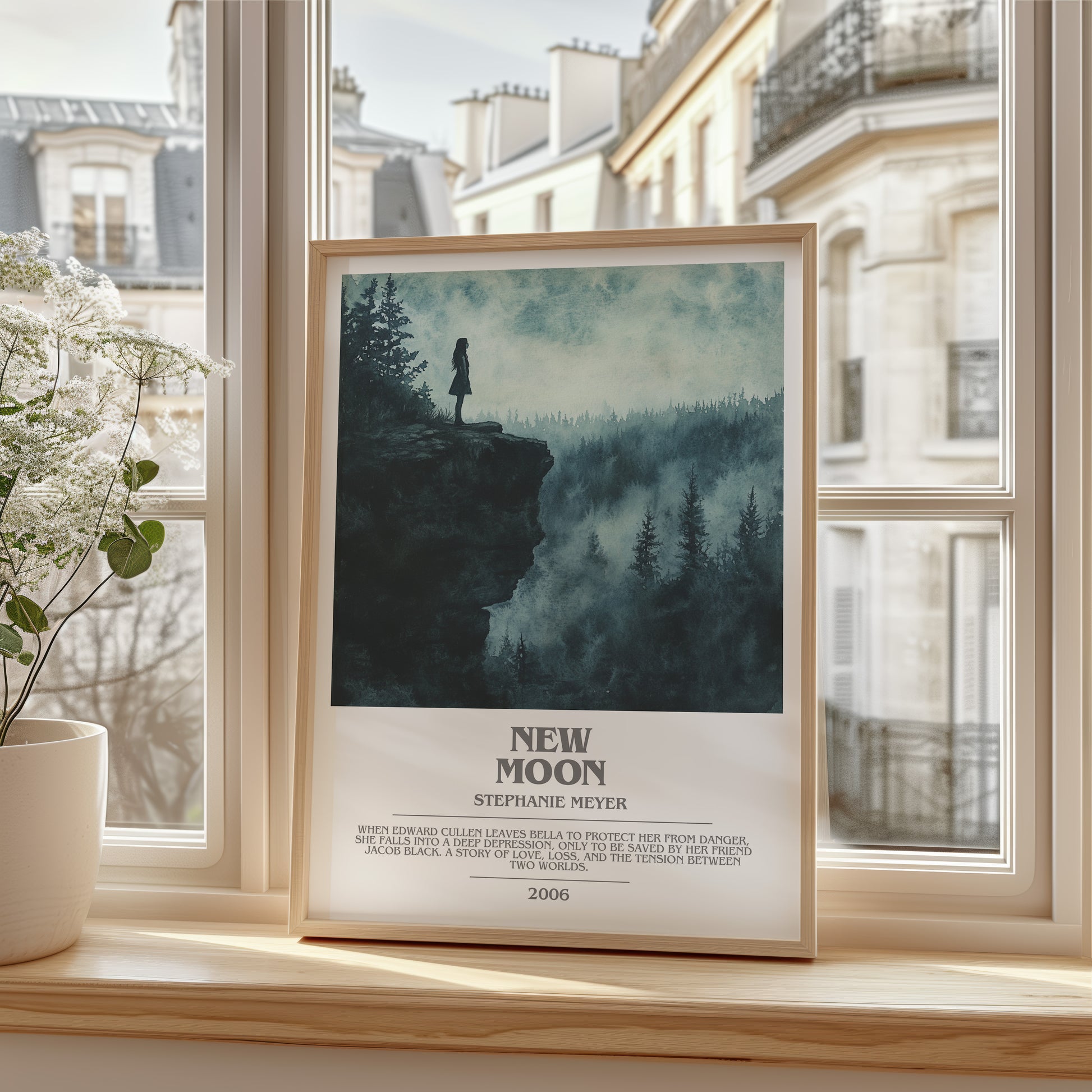 New Moon bookish poster colour and style options – Stephenie Meyer book art