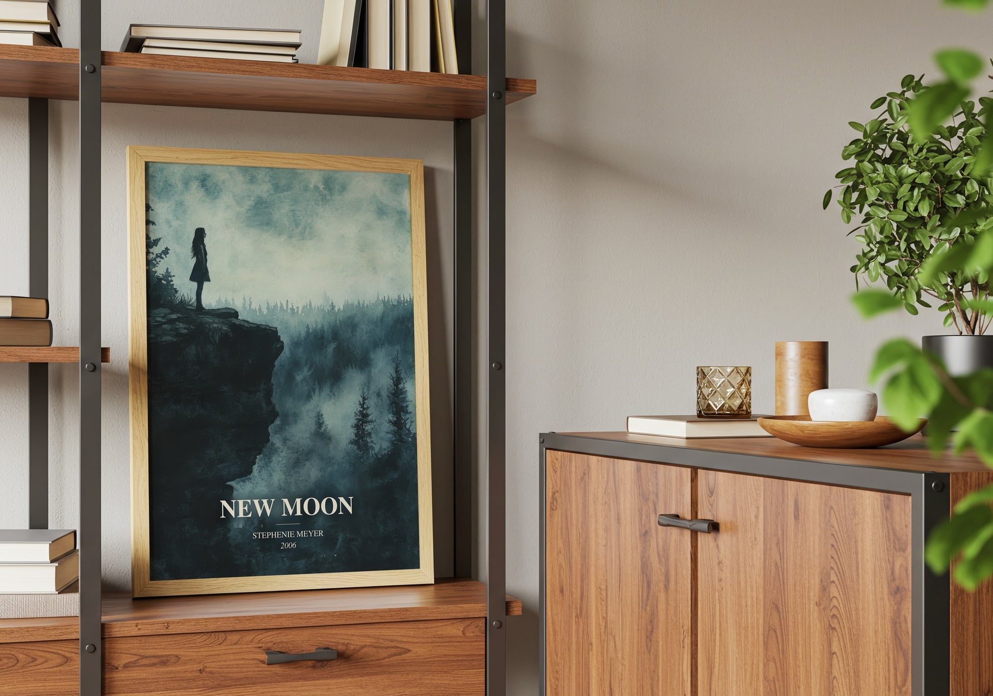 New Moon book watercolour illustration paper finish options – matte satin gloss