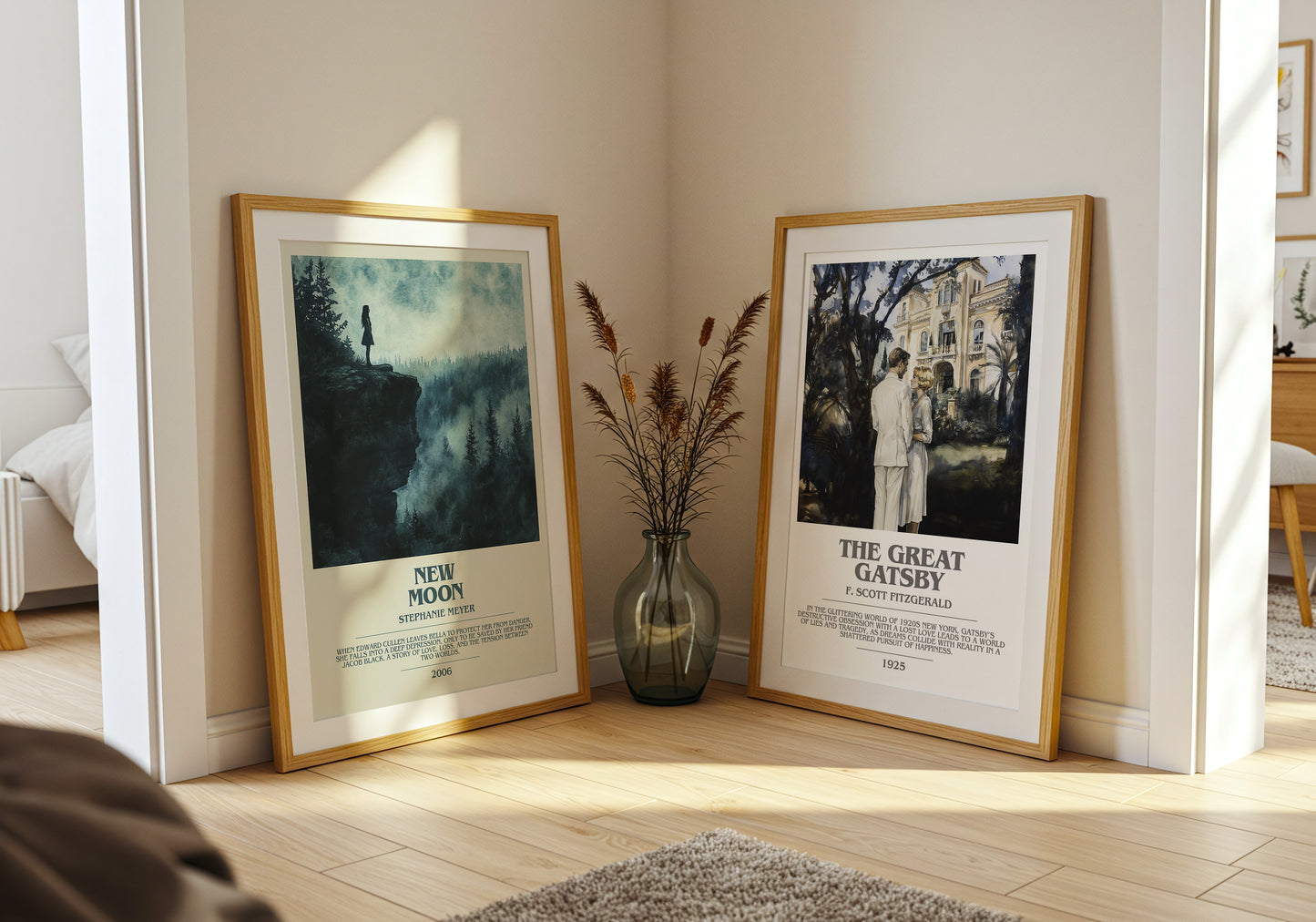 New Moon bookish book poster framed on wall – young adult wall art