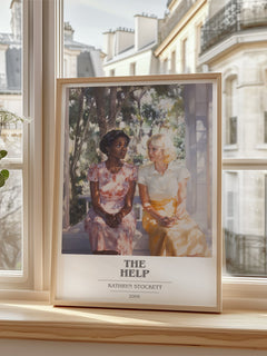 The Help Book Cover Poster by Kathryn Stockett – framed print by a bright window