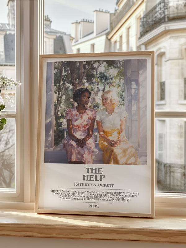 The Help Bookish Wall Art by Kathryn Stockett – framed print by a bright window
