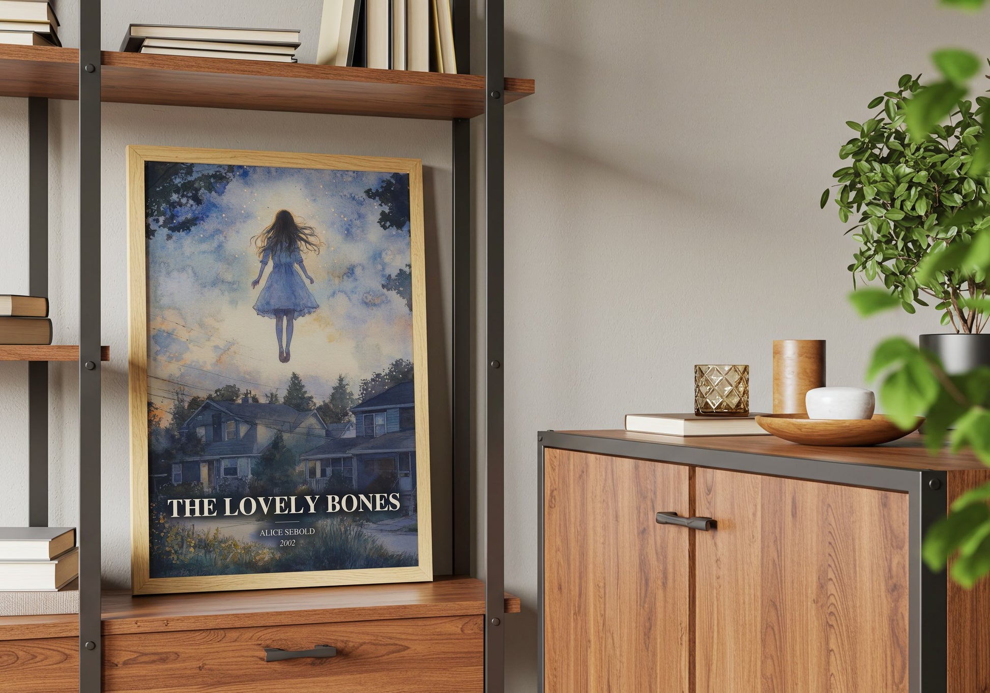 The Lovely Bones book watercolour illustration paper finish options – matte satin gloss
