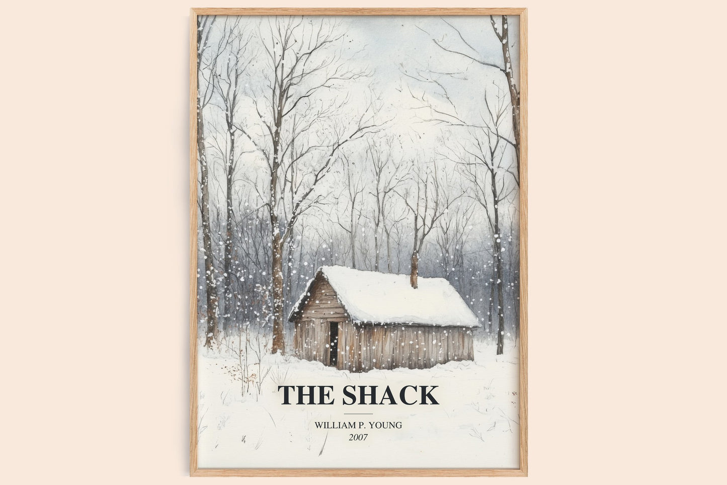 The Shack watercolour book poster by William P. Young – framed literary art print