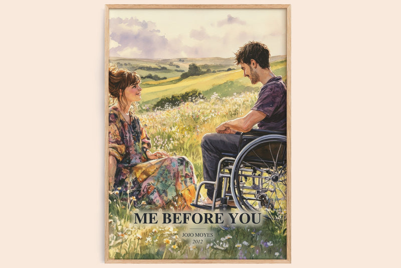 Me Before You Book Watercolour Illustration by Jojo Moyes (Edge style)