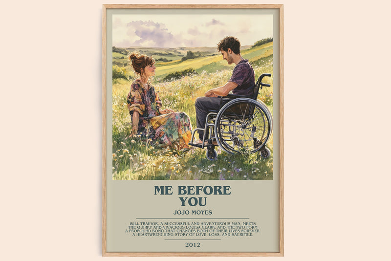 Me Before You Bookish Wall Art by Jojo Moyes (Modern style)