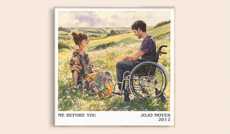 Me Before You Literary Art Print by Jojo Moyes (Square style)