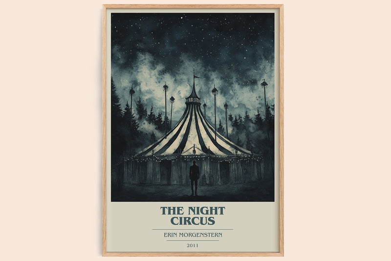 The Night Circus Book Cover Poster by Erin Morgenstern (Modern Minimalist style)