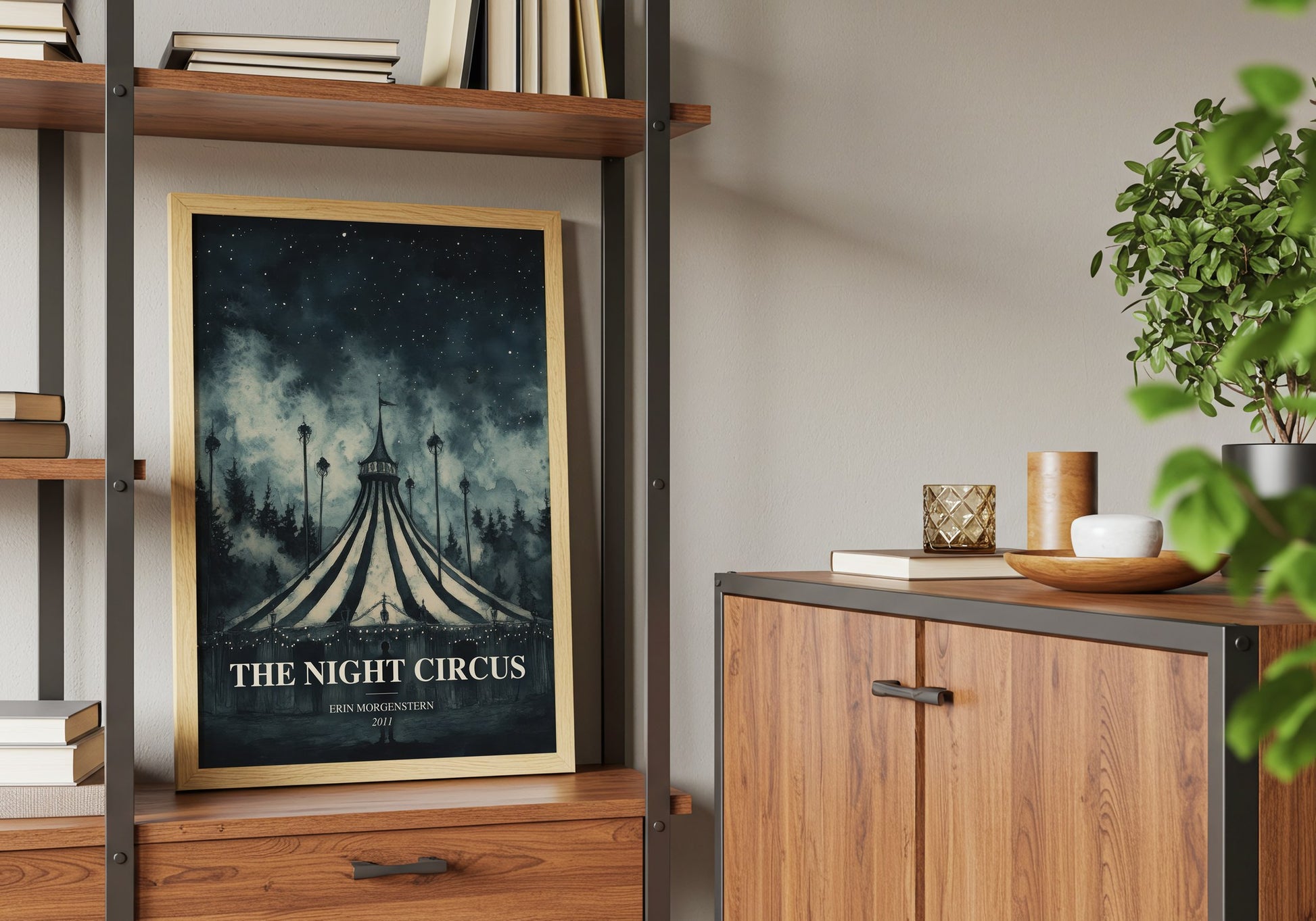 The Night Circus book watercolour illustration paper finish options – matte satin gloss
